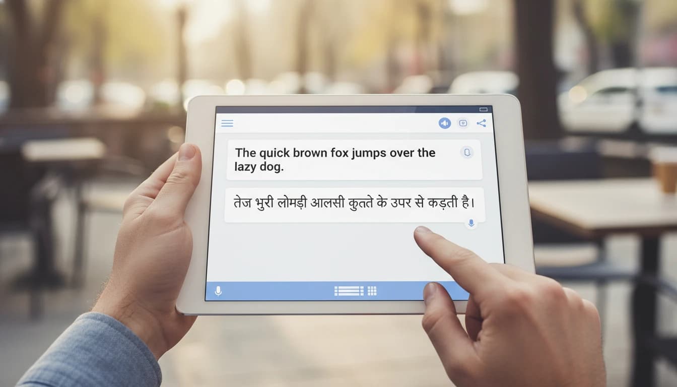 Diagram showing sentence structure differences between English and Hindi