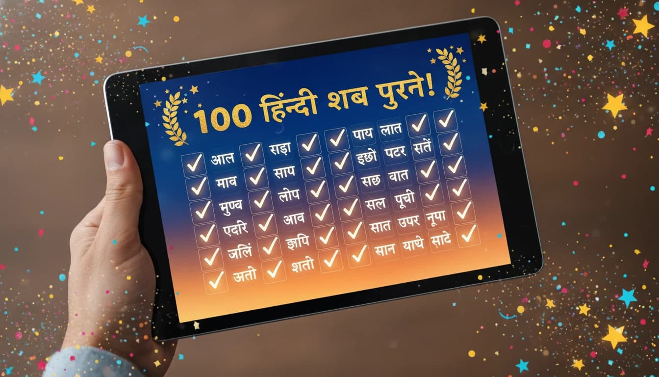 Detailed mind map connecting English words to their Hindi meanings and contexts