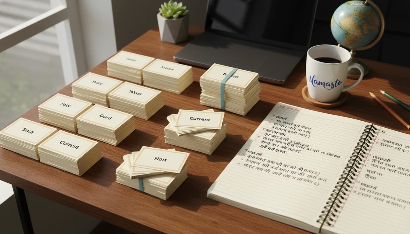 Person successfully communicating in Hindi using learned vocabulary