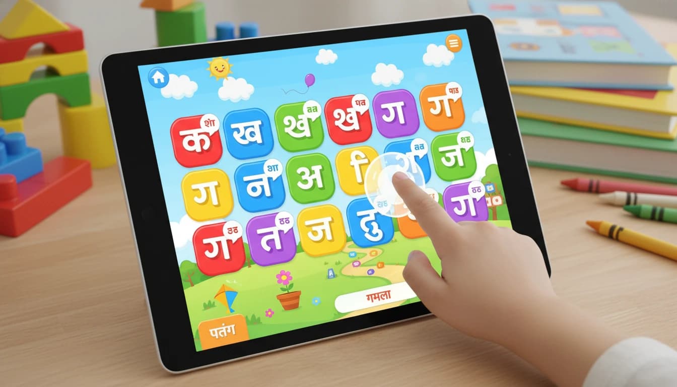 Flashcards for learning Hindi numbers