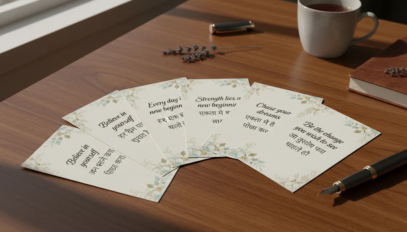 Illustration of Indian currency notes showing Hindi numbers