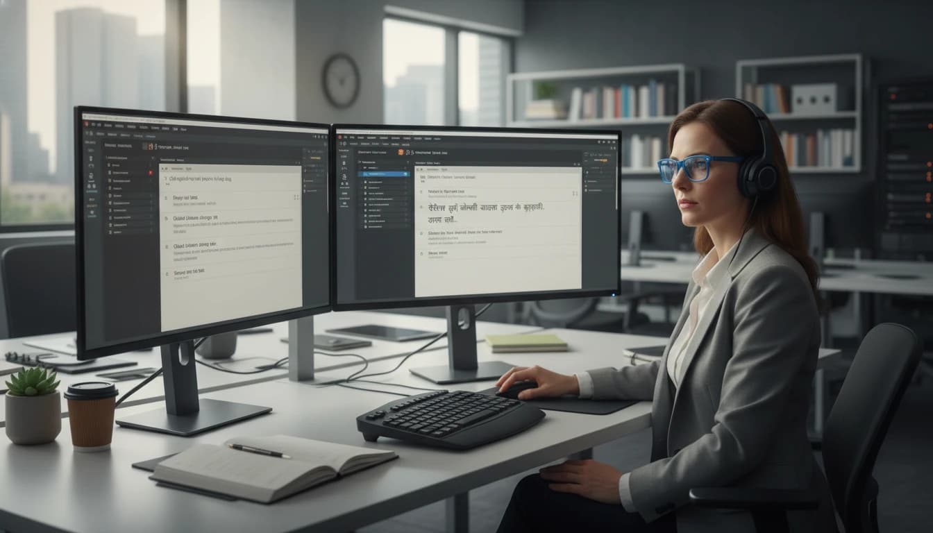 Diagram of human body with parts labeled in Hindi and English