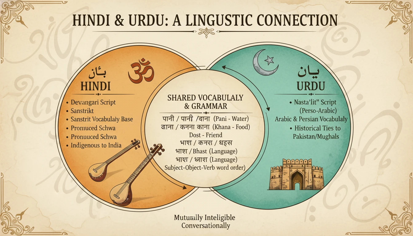 Hindi vs Urdu: Understanding the Differences & Similarities - Visual Guide